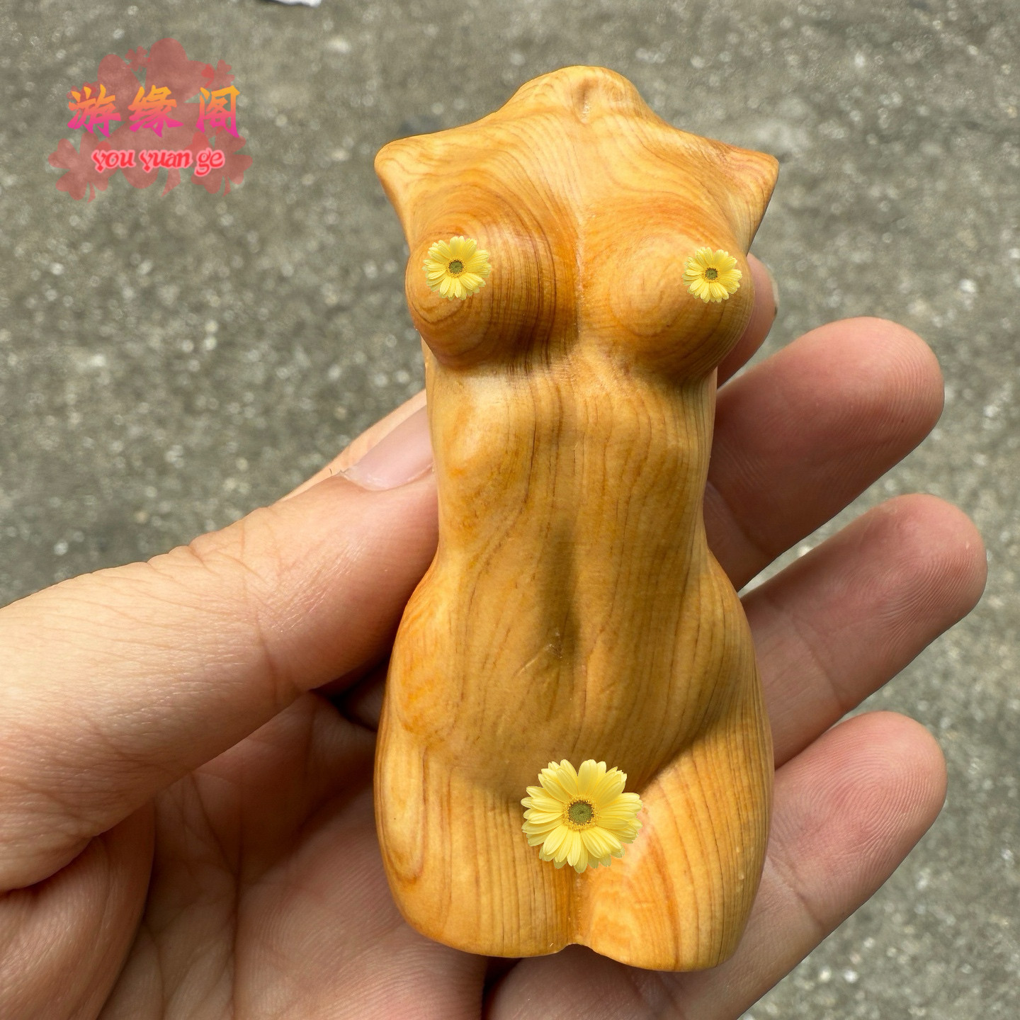 崖柏木雕人体美女手把件裸女工艺品摆件家居客厅男女盘玩解压送礼