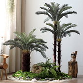 北欧风仿真铁树大型绿植摆件落地假植物苏铁盆栽免养护角落造景