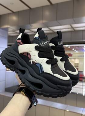 黑武士网红炸街老爹鞋男士厚底外增高休闲运动鞋青年小伙潮牌鞋子