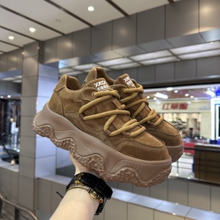 加绒保暖鞋 潮流百搭休闲运动鞋 厚底外增高老爹鞋 帅气炸街网红男鞋