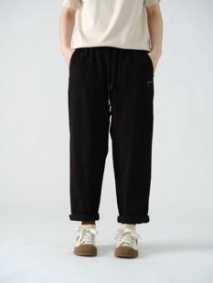 女装2025秋新款哈伦裤35299休闲文艺日系宽松松紧腰抽绳萝卜裤女