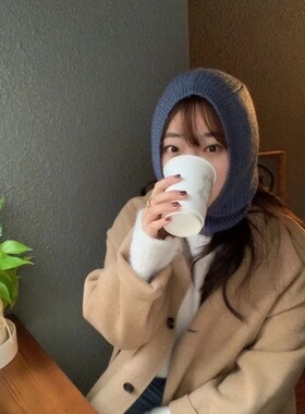 福利 人手一个 韩国人气针织套头帽 敲洋气 保暖舒适 羊毛混纺女