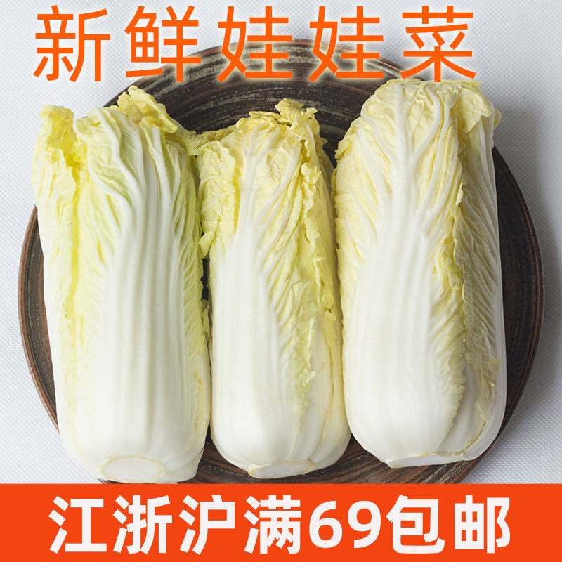 新鲜食用蔬菜娃娃菜约650g三颗黄心小白菜青菜脆嫩火锅烧烤麻辣烫