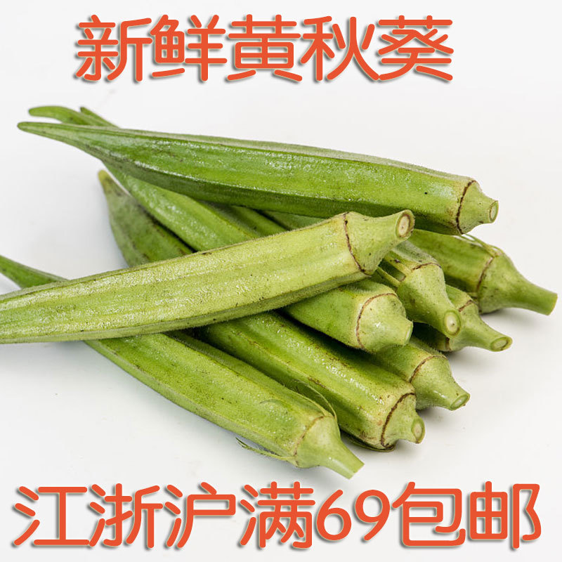 新鲜海南黄秋葵500g绿秋葵羊角豆沙拉生菜清炒泡水好食材