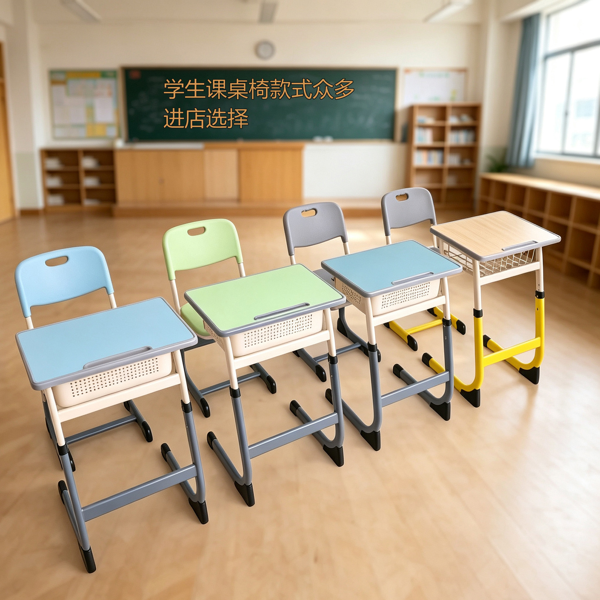 中小学生课桌椅可升降学习桌椅
