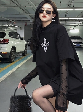 捡漏特价剪镖外贸折扣女装长袖T恤女内搭薄防晒上衣ins短款打底衫