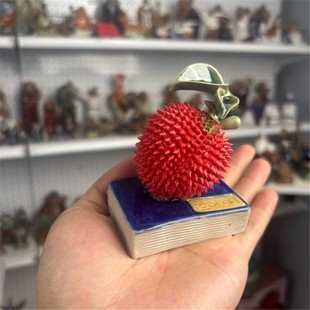 陶瓷茶座摆件一本万利荔枝摆件