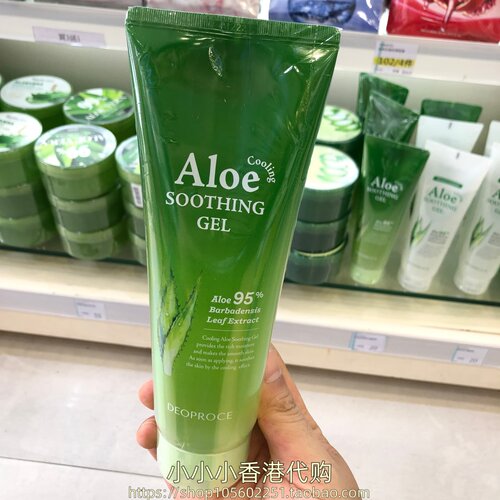 香港购韩国Deoproce95%芦荟胶ALOE亮白修护清爽保湿 免洗面膜250g