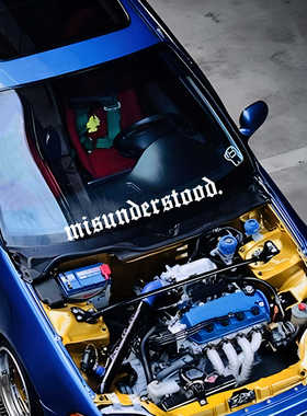 前挡贴Misunderstood误会通用前挡风玻璃贴纸防水不褪色拉花定制