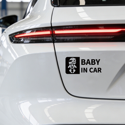 赛车手警示BABYINCAR警示贴纸