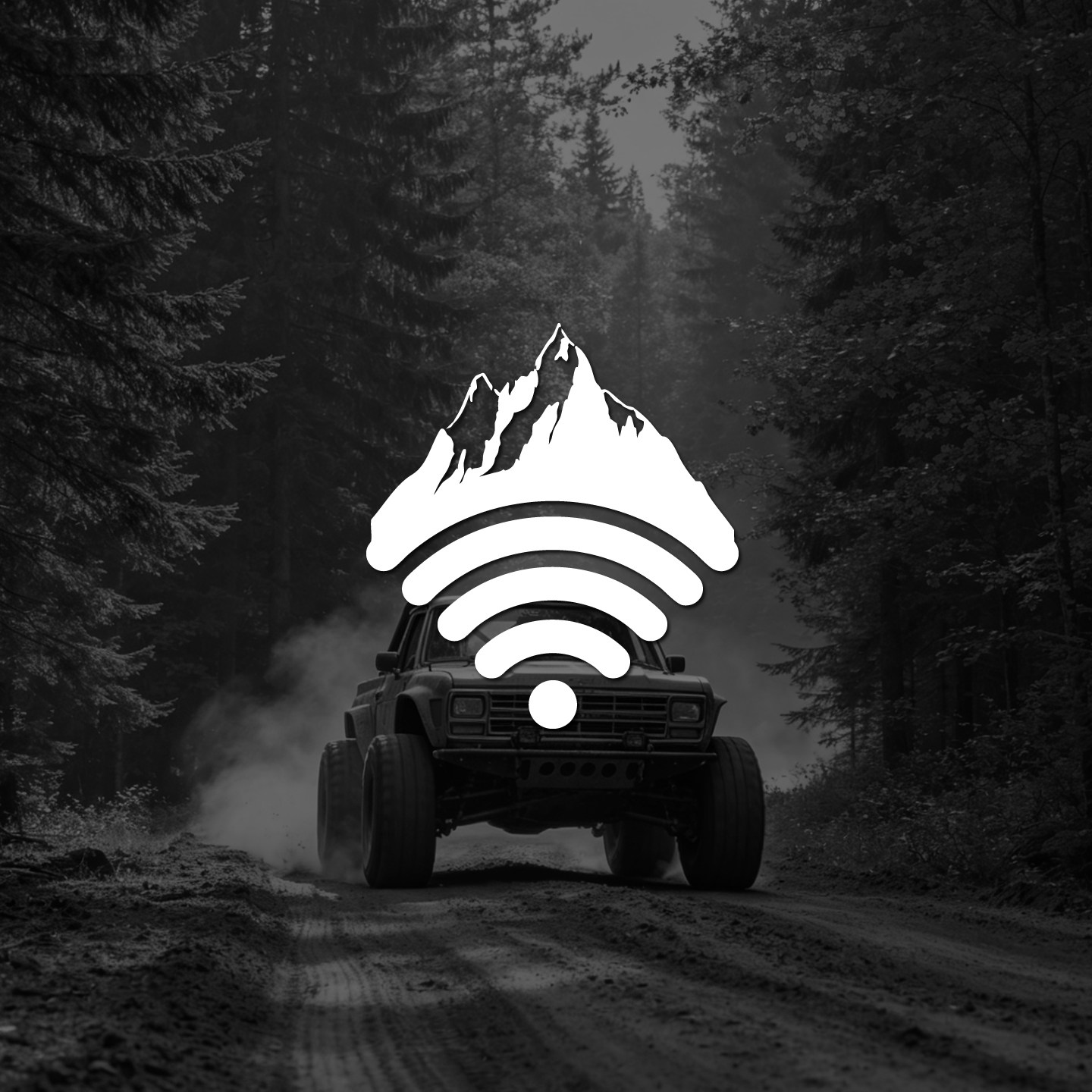 进山WiFi创意车窗玻璃越野贴纸