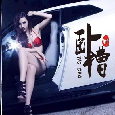 卧槽无情莫慌汽车贴纸网红搞笑