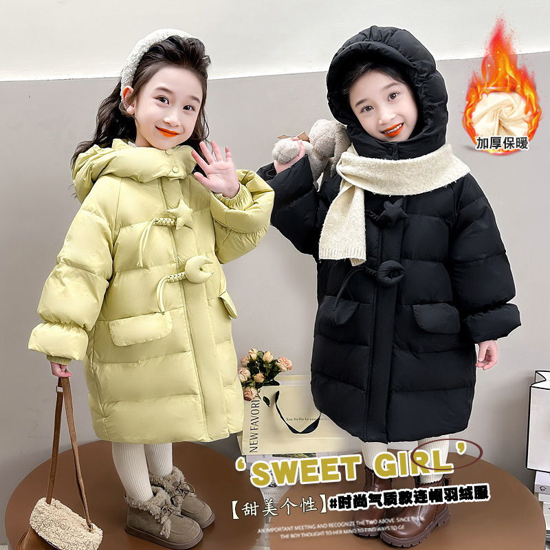 女童羽绒服2025新款加厚冬装