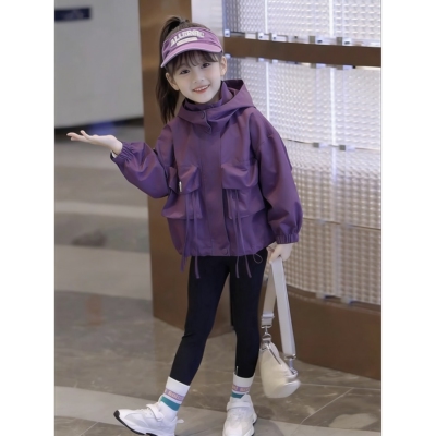 女童冲锋衣外套春秋装