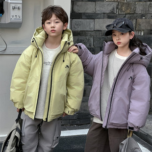 童装短款羽绒服2025新款洋气时髦儿童冬季男女童新款加厚工装外套