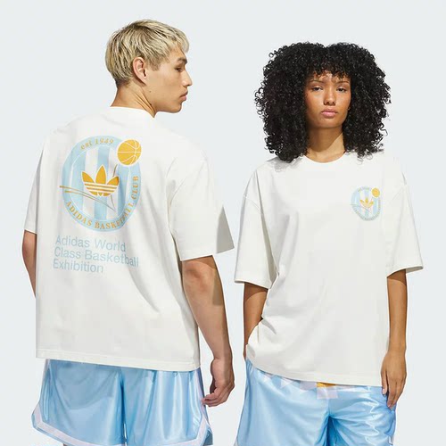 阿迪达斯男装女装2026夏季新款篮球风运动短袖T恤KD3613 KD3615