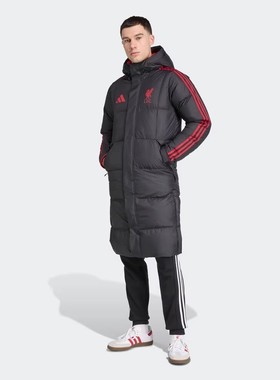 adidas阿迪达斯男子LFC利物浦运动休闲保暖连帽羽绒服 JW0966
