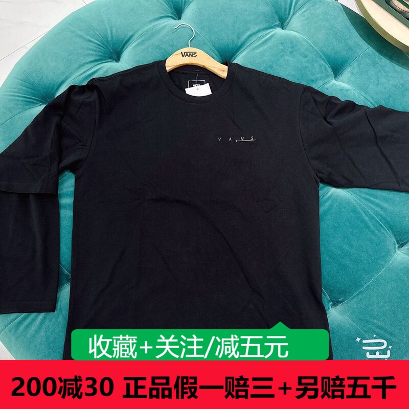 VANS假两件男女情侣时尚长袖T恤图片