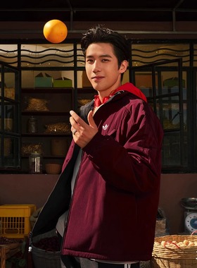 阿迪达斯三叶草男子运动宽松休闲蛇年新年夹克外套KA0821 KA0822