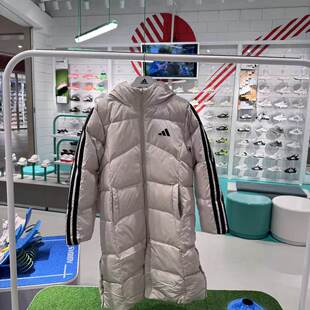 阿迪达斯儿童装25冬中长款保暖经典大童羽绒服 KB5095 KB5094
