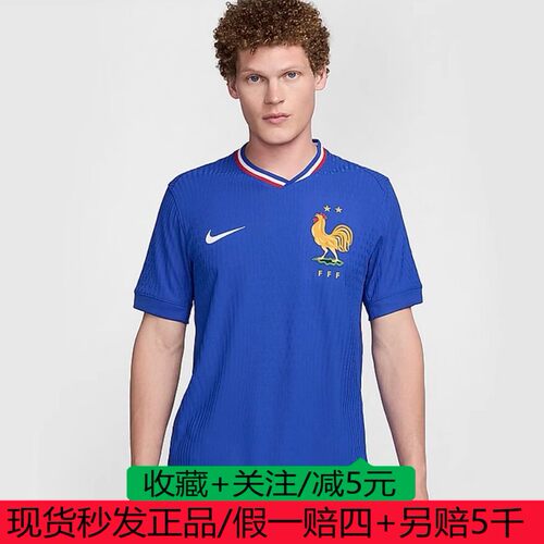 Nike耐克法国队男子运动短袖T恤速干足球球衣FJ1254-452/DM6428
