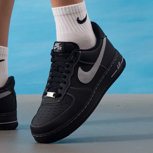 Nike耐克Air Force1黑色空军一号男鞋复古经典AF1板鞋HQ2037-006