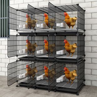 纳晶晶鸡笼子家用养殖铁笼家禽鹅鸭鸡窝室外清理托盘二层三层大号