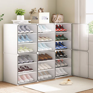 鞋柜子多功能多层室内格子结实实用经济小型鞋架收纳鞋柜出租屋