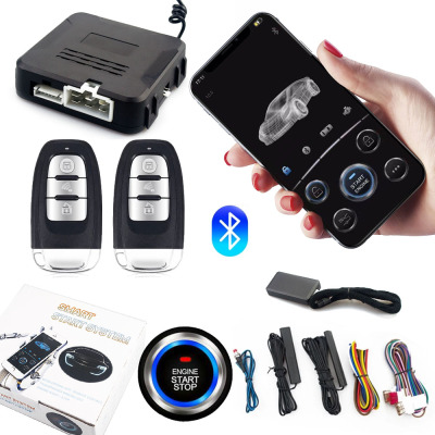 Push Button Start Stop PKE Control by Phone一键启动镖鹰886BT