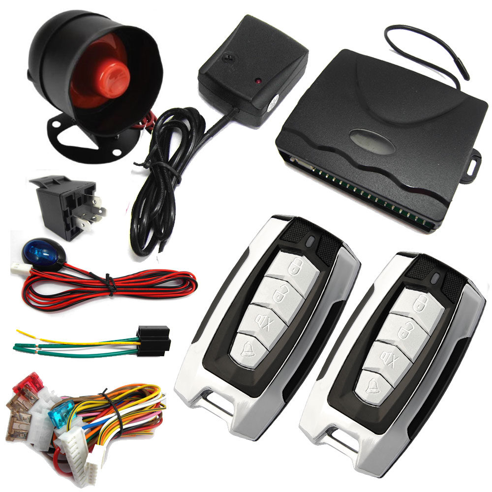 12v汽车防盗器汽车防盗报警器one way  car alarm system 棕熊x71