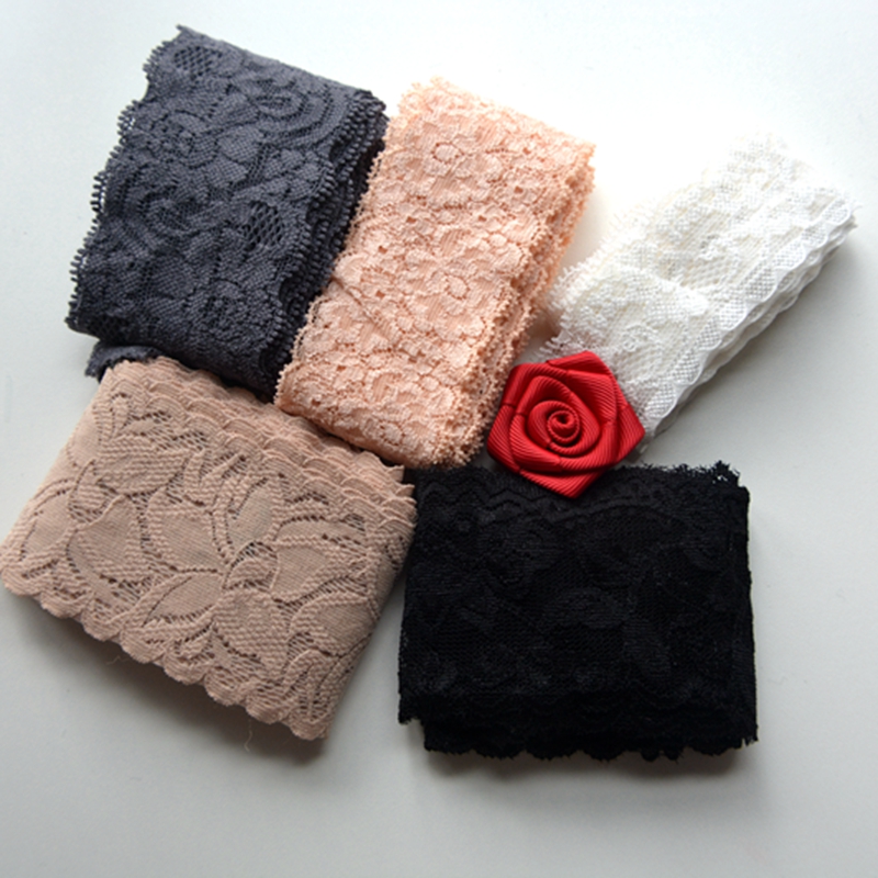 宽6cm彩色弹力蕾丝花边