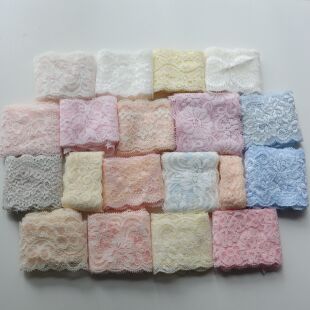 日单白粉黄蓝高弹力柔软蕾丝花边内衣裤领子裙边装饰丝带手工辅料
