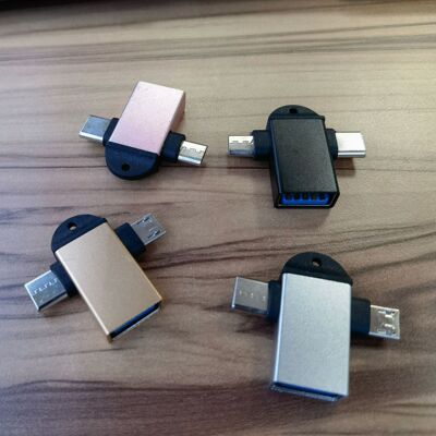 USB3.0转TYPEC转接线安卓转接头OTG二合一转换头手机充电转换器