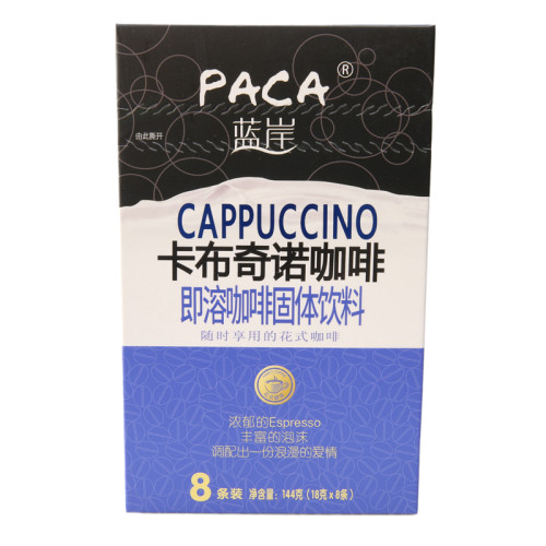 买4盒送1盒蓝岸卡布奇诺咖啡8条