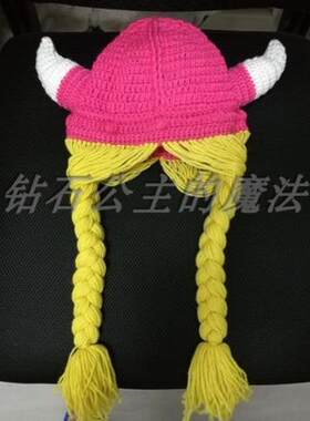手工编制秋冬可爱女士鞭子帽子