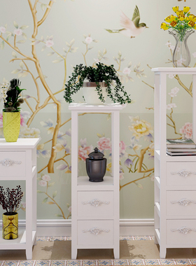 落地多层花架子客厅阳台花几实木盆景架绿萝花盆架抽屉式鱼缸架子