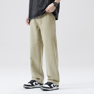 牛仔裤子男春夏款宽松阔腿潮流直筒蓝色休闲学生青年肥佬胖子大码