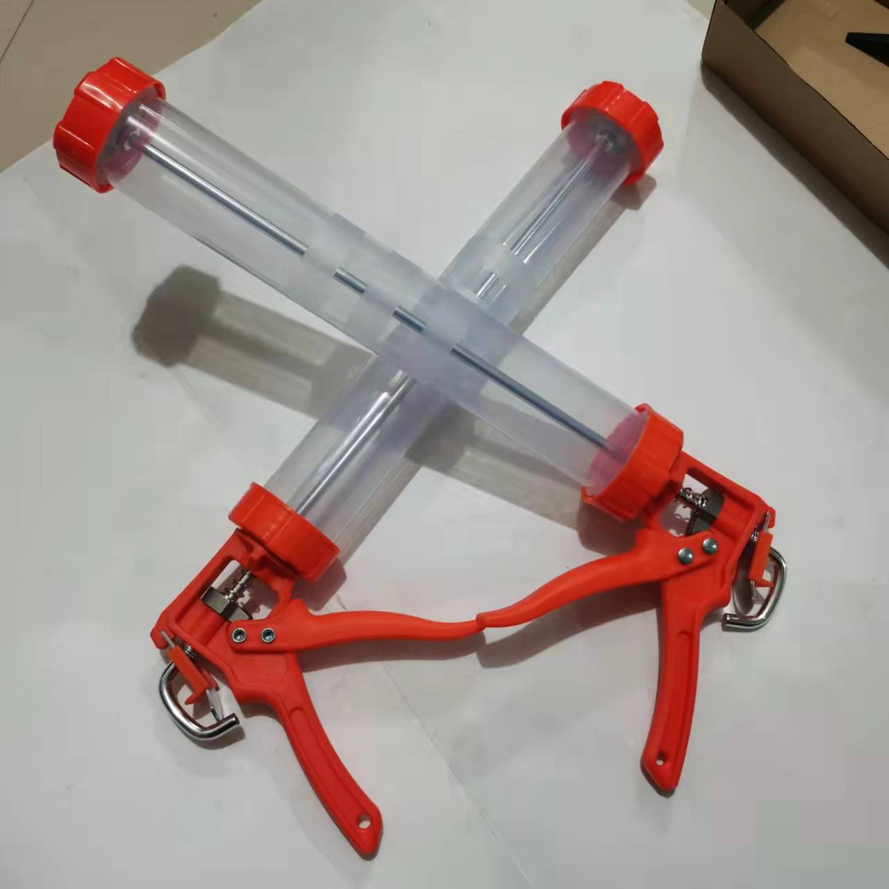 长行程尼龙塑料手柄结构胶枪透明管华聪简约轻便型经济实惠耐用款