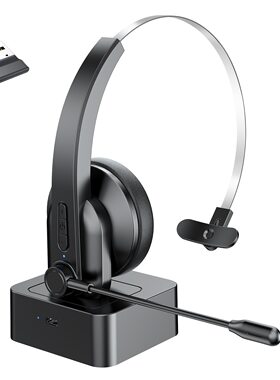 卡车司机2.4G无线蓝牙降噪客服话务耳机单边耳麦头戴式蓝牙耳机