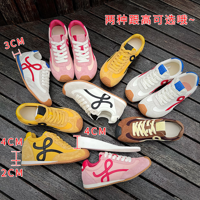 内增高4cm真皮德训鞋2025秋季新款芭蕾鞋休闲百搭德训鞋舒适女鞋