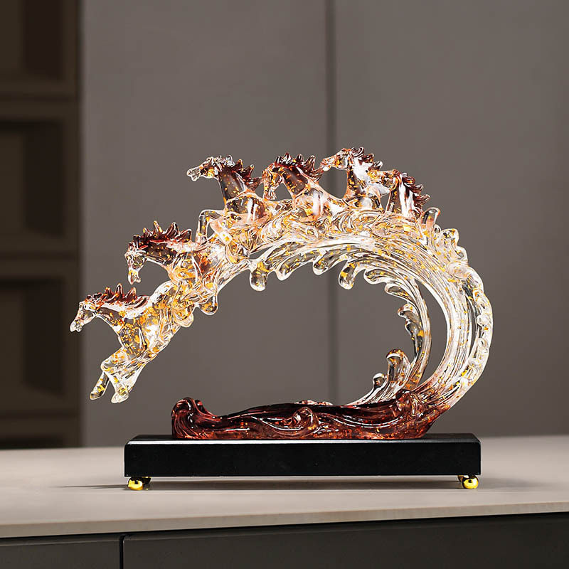 批发轻奢风生水起摆件工艺品生肖马装饰客厅电视酒柜办公室工艺品,工业油品/胶粘/化学/实验室用品,树脂,淘宝优惠券,粉丝福利购,淘宝优惠卷