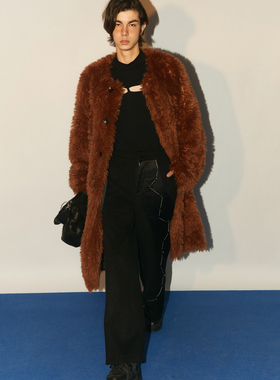 ADD STUDIO 23 A/W 泰迪熊毛毛大衣长款皮草外套