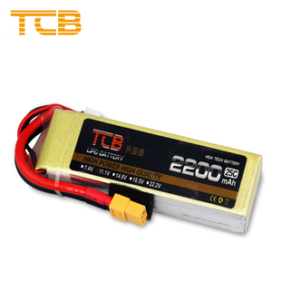 TCB航模锂电池2200mAh35C3S25C固定翼遥控飞机无人机遥控车用配件