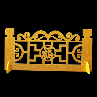 新年春节装饰品金红色栅栏围栏泡沫过年圣诞堆头美陈场景布置道具