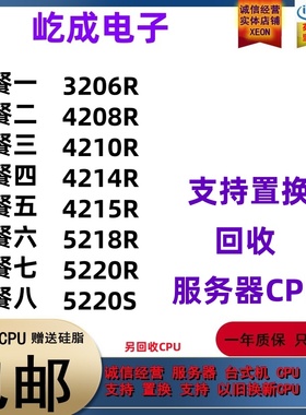 3206R 4208R 4210R 4214R 4215R 5218R 5220R 5220S 二代 至强CPU