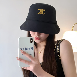 凯旋门渔夫帽子女高版本2025新款遮阳防晒显脸小韩版时尚百搭绑带