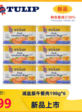 丹麦进口6罐午餐肉罐头郁金香