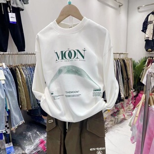 男青少年装卫衣24春秋款长袖中大童纯棉T恤衫初高中生休闲150-180