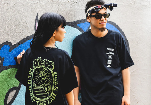 deps STAY BASS FISHING TEE 钓鱼主题短袖T恤