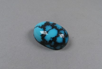 云盖寺乌蓝花原矿纯天然绿松石戒面 蛋片 吊坠镶嵌 7.9克